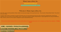 Desktop Screenshot of miami-aquaculture.com