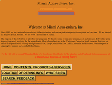 Tablet Screenshot of miami-aquaculture.com